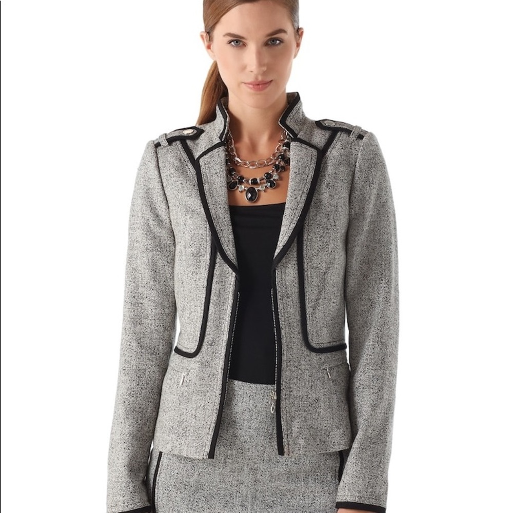 White House Black Market Tweed Blazer Size 2